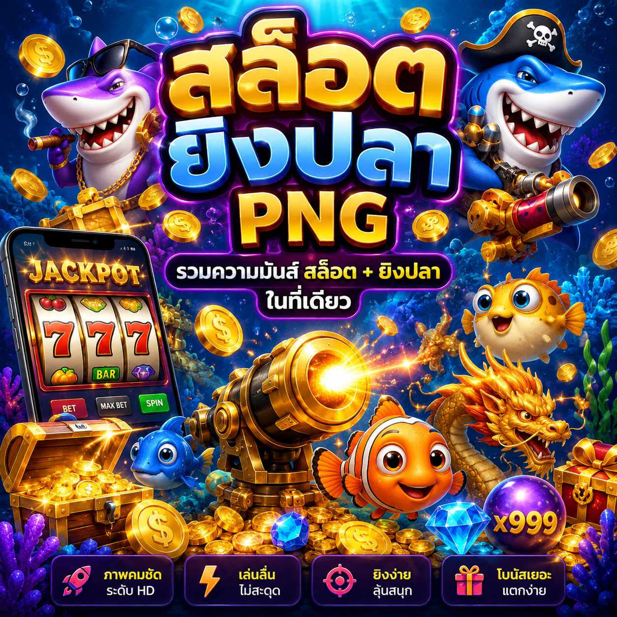 สล็อต ยิงปลา png