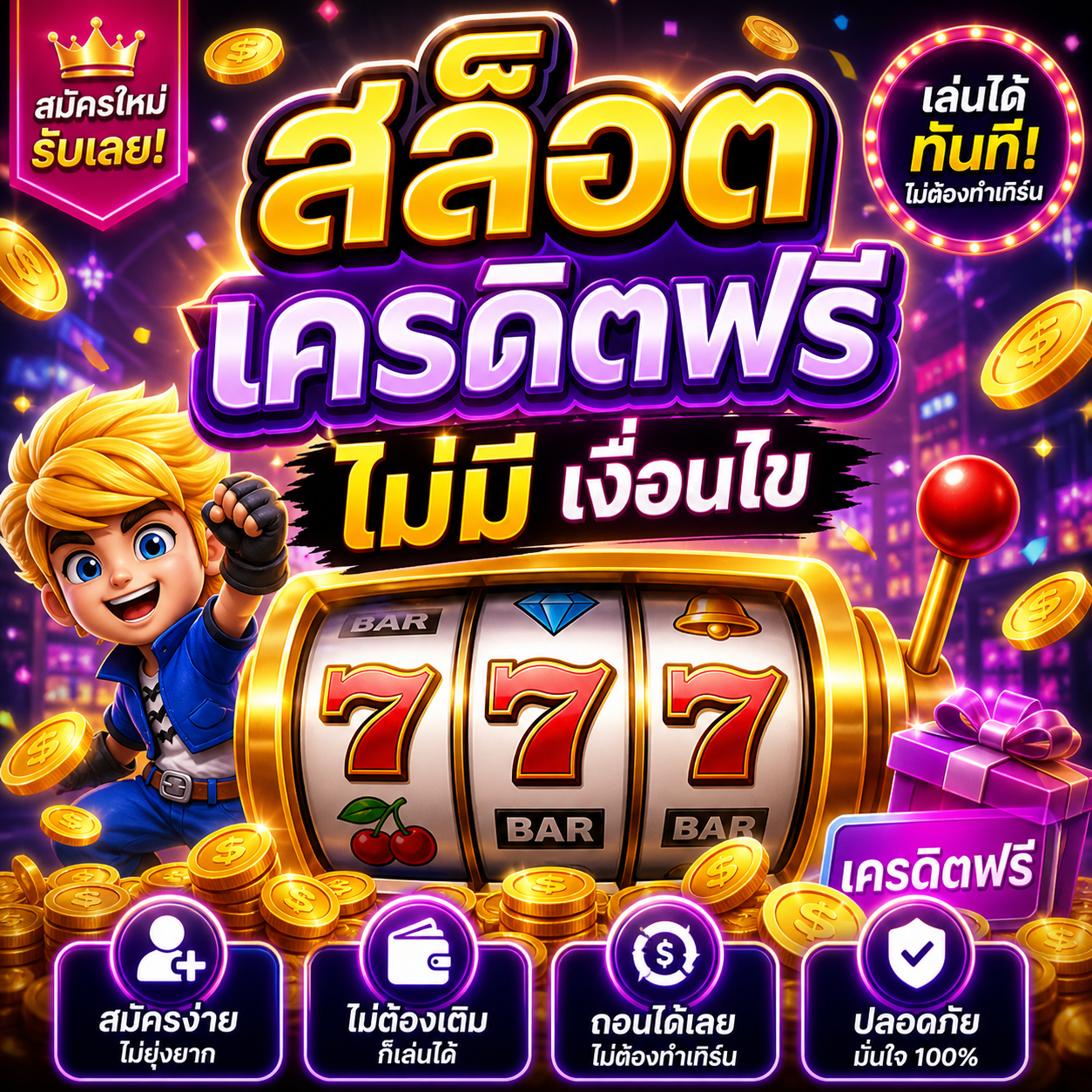 สล็อต เครดิตฟรี ไม่มี เงื่อนไข