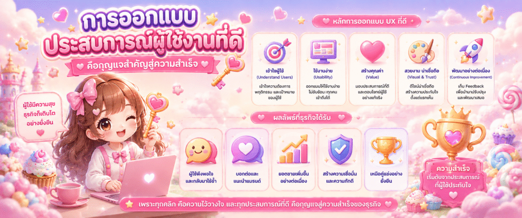 การออกแบบประสบการณ์ผู้ใช้งานที่ดีคือกุญแจสำคัญสู่ความสำเร็จ​