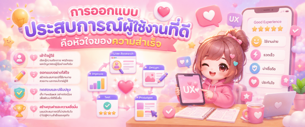 การออกแบบประสบการณ์ผู้ใช้งานที่ดีคือหัวใจของความสำเร็จ​