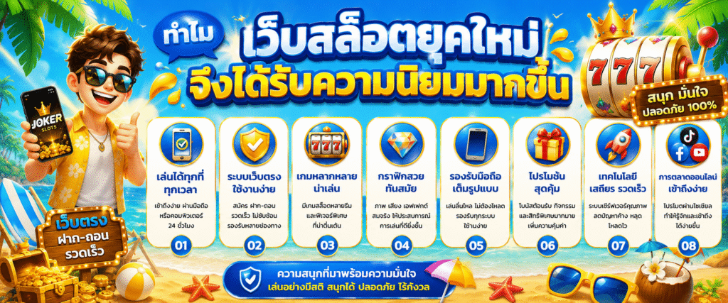 ทำไมเว็บสล็อตยุคใหม่จึงได้รับความนิยมมากขึ้น