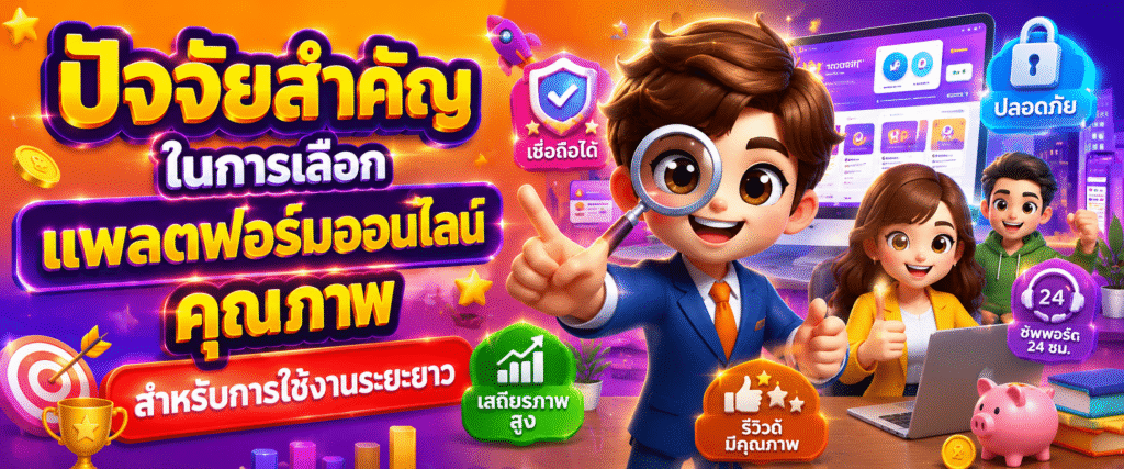 ปัจจัยสำคัญในการเลือกแพลตฟอร์มออนไลน์คุณภาพสำหรับการใช้งานระยะยาว​