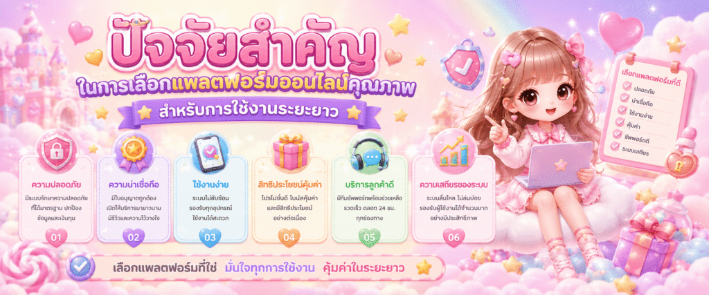 ปัจจัยสำคัญในการเลือกแพลตฟอร์มออนไลน์คุณภาพสำหรับการใช้งานระยะยาว​