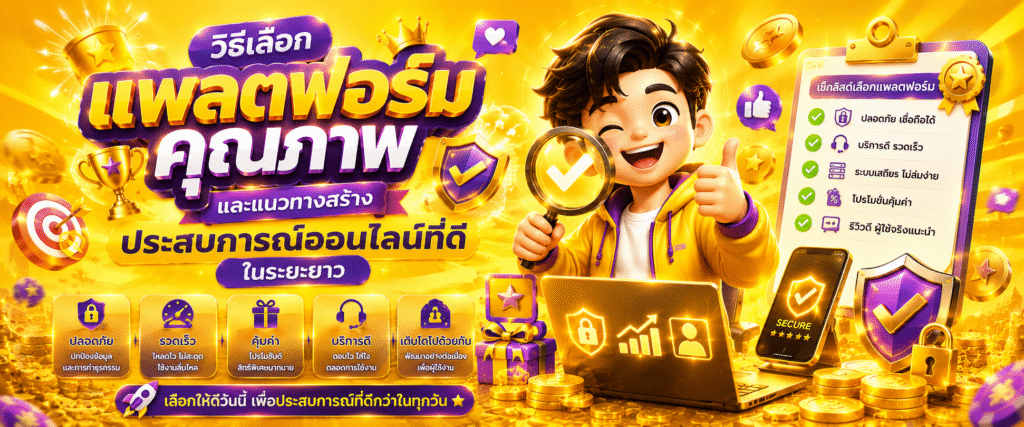 วิธีเลือกแพลตฟอร์มคุณภาพและแนวทางสร้างประสบการณ์ออนไลน์ที่ดีในระยะยาว​