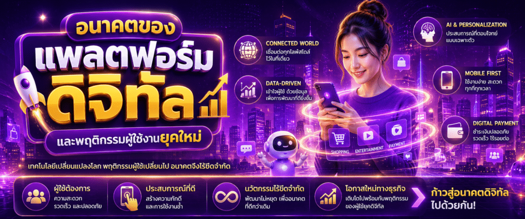 อนาคตของแพลตฟอร์มดิจิทัลและพฤติกรรมผู้ใช้งานยุคใหม่