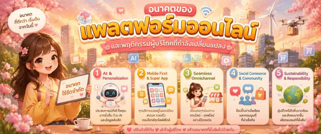 อนาคตของแพลตฟอร์มออนไลน์และพฤติกรรมผู้บริโภคที่กำลังเปลี่ยนแปลง​