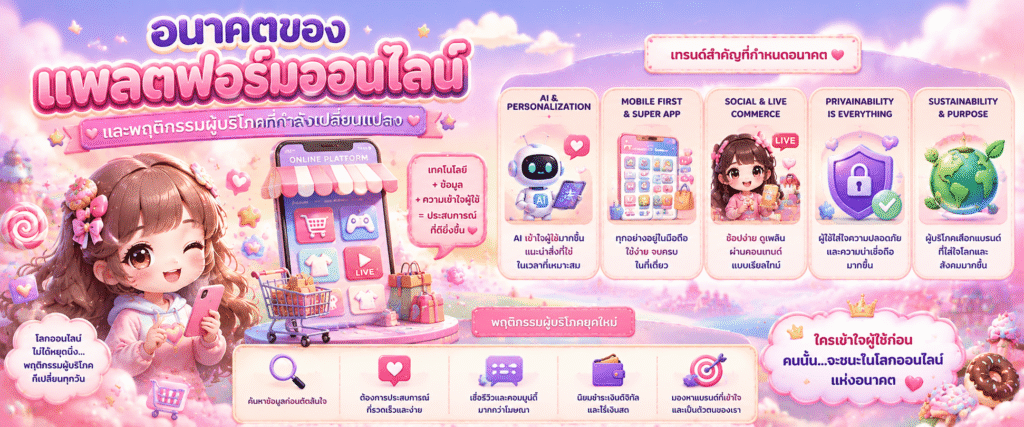 อนาคตของแพลตฟอร์มออนไลน์และพฤติกรรมผู้บริโภคที่กำลังเปลี่ยนแปลง​