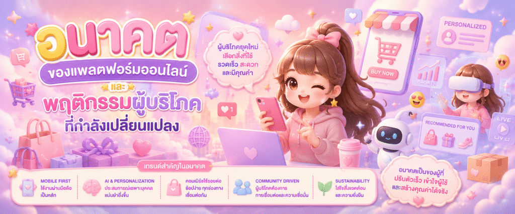 อนาคตของแพลตฟอร์มออนไลน์และพฤติกรรมผู้บริโภคที่กำลังเปลี่ยนแปลง​
