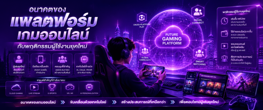 อนาคตของแพลตฟอร์มเกมออนไลน์กับพฤติกรรมผู้ใช้งานยุคใหม่​