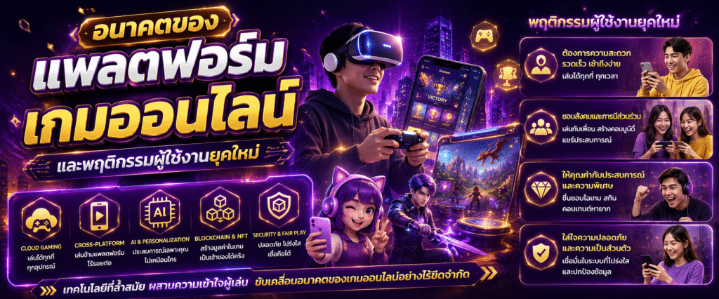 อนาคตของแพลตฟอร์มเกมออนไลน์และพฤติกรรมผู้ใช้งานยุคใหม่