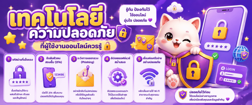 เทคโนโลยีความปลอดภัยที่ผู้ใช้งานออนไลน์ควรรู้