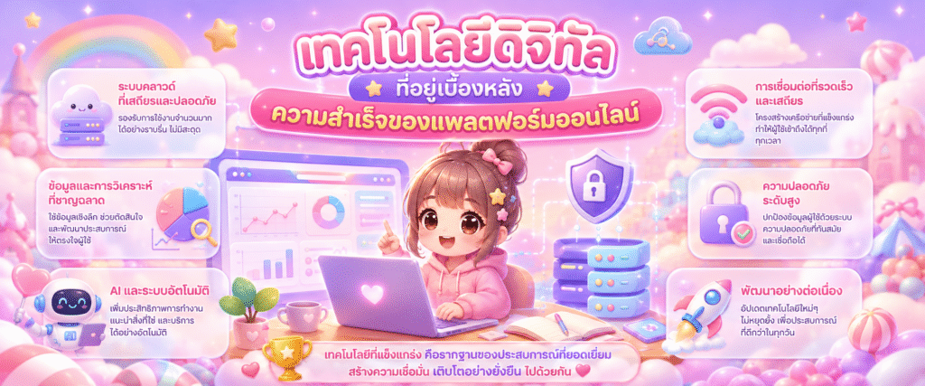 เทคโนโลยีดิจิทัลที่อยู่เบื้องหลังความสำเร็จของแพลตฟอร์มออนไลน์​