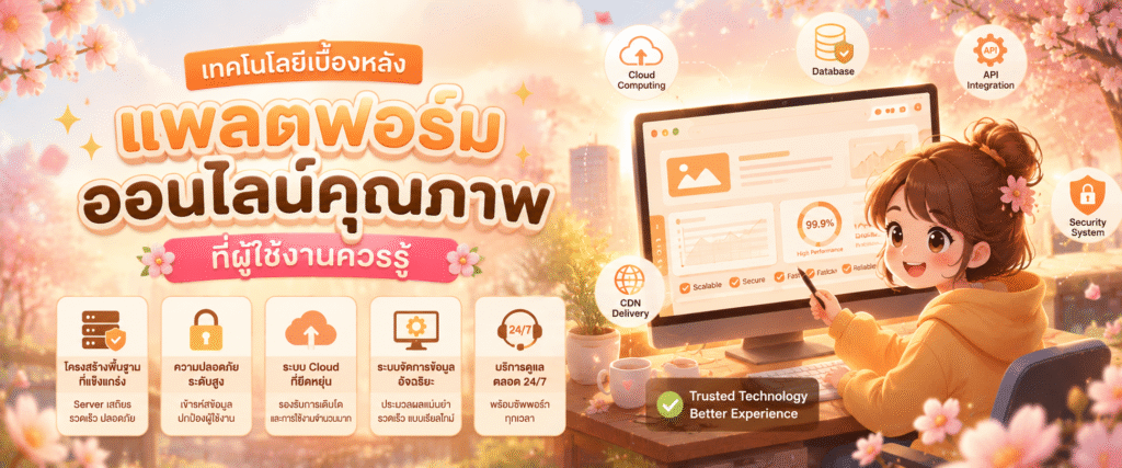 เทคโนโลยีเบื้องหลังแพลตฟอร์มออนไลน์คุณภาพที่ผู้ใช้งานควรรู้​
