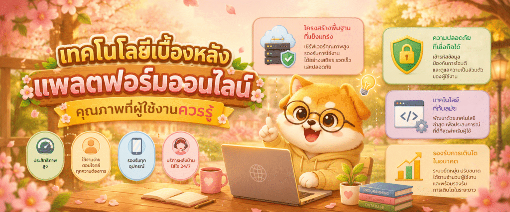 เทคโนโลยีเบื้องหลังแพลตฟอร์มออนไลน์คุณภาพที่ผู้ใช้งานควรรู้​