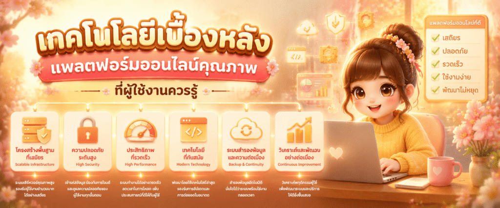 เทคโนโลยีเบื้องหลังแพลตฟอร์มออนไลน์คุณภาพที่ผู้ใช้งานควรรู้​