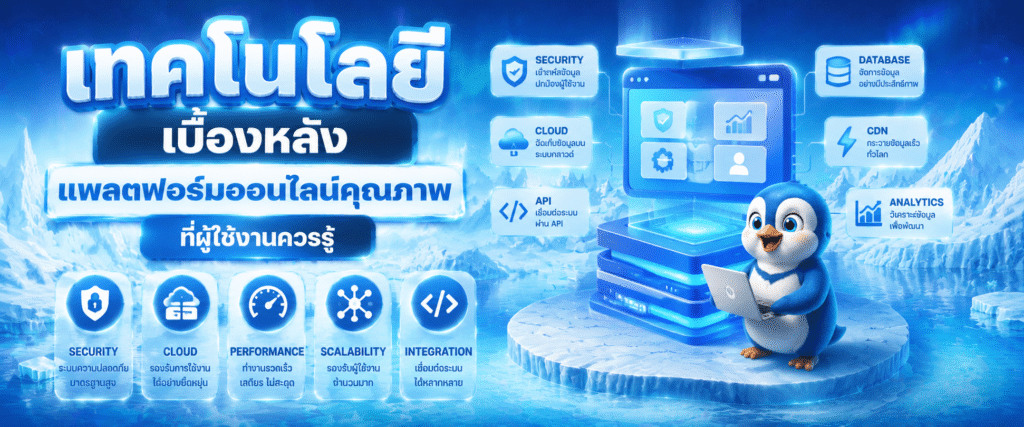เทคโนโลยีเบื้องหลังแพลตฟอร์มออนไลน์คุณภาพที่ผู้ใช้งานควรรู้​