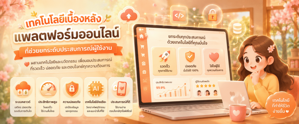 เทคโนโลยีเบื้องหลังแพลตฟอร์มออนไลน์ที่ช่วยยกระดับประสบการณ์ผู้ใช้งาน​