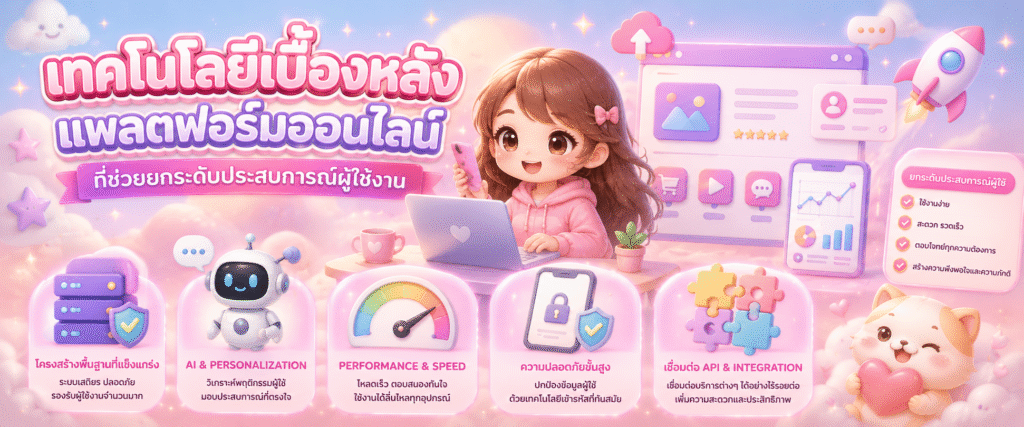 เทคโนโลยีเบื้องหลังแพลตฟอร์มออนไลน์ที่ช่วยยกระดับประสบการณ์ผู้ใช้งาน​