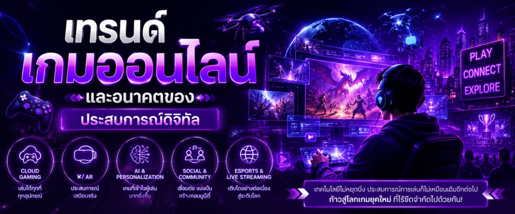เทรนด์เกมออนไลน์และอนาคตของประสบการณ์ดิจิทัล​