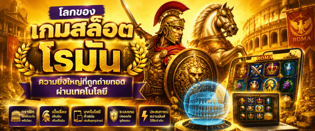 โลกของเกมสล็อตโรมัน ความยิ่งใหญ่ที่ถูกถ่ายทอดผ่านเทคโนโลยี